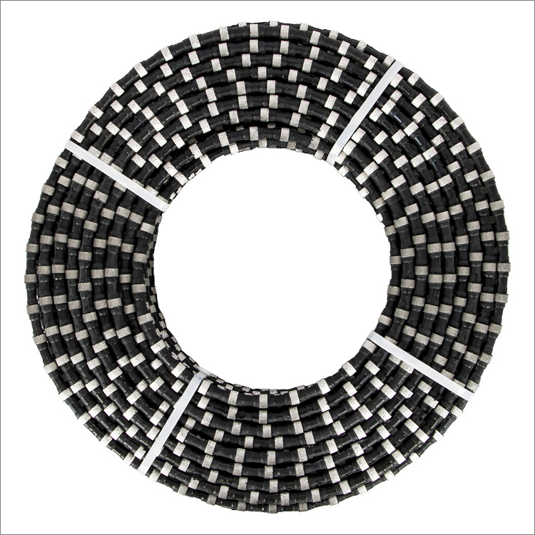 11.5mm diamond wire saw for granite quarry cutting - rubber coated