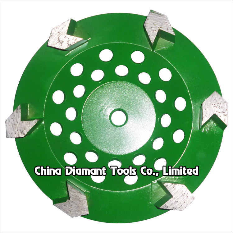 7 inches 180mm diamond grinding cup wheel with arrow segments for concrete