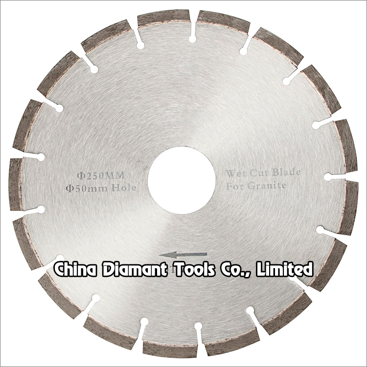 10 inches 250mm diamond saw blade for granite slab edge cutting