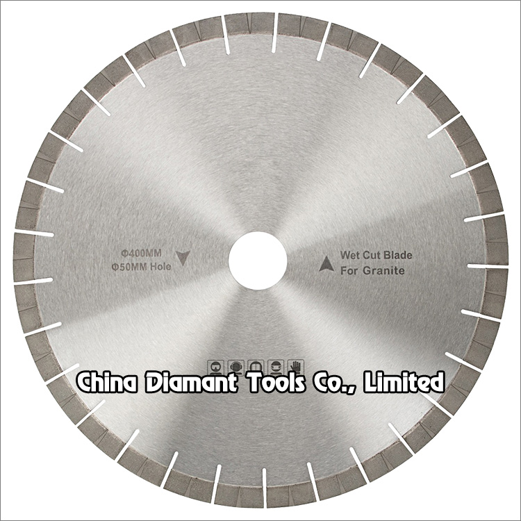 16 inches 400mm diamond saw blade for granite slab edge cutting - Arix matrix V groove segments
