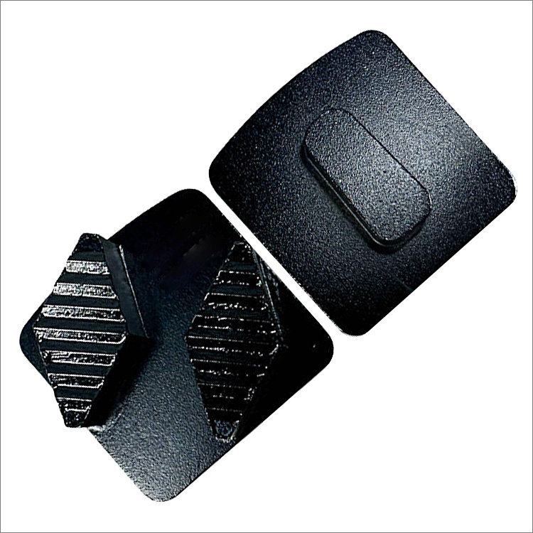 Diamond grinding shoe for Redi-lock holder of Husqvarna grinders - grooved rhombus segments