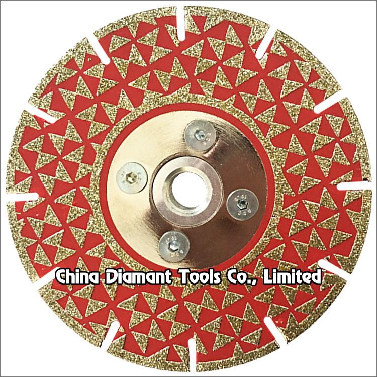 5 inches 125mm electroplated diamond saw blade cutting grinding disc with M14 flange