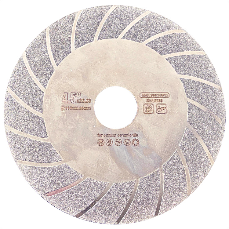 4.5 inches 115mm electroplated diamond cutting grinding disc for soft stone porcelain tile glass Jade plastic