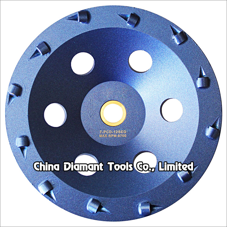 7 inches 180mm PCD grinding cup wheel for concrete floor quarter round*12pcs