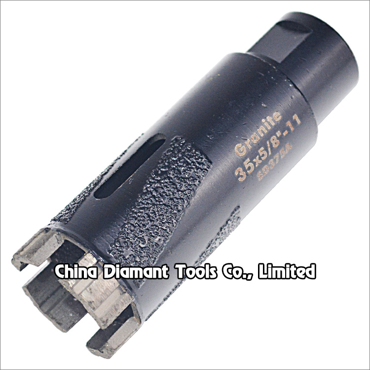 35mm diamond drill bit with turbo segments for granite