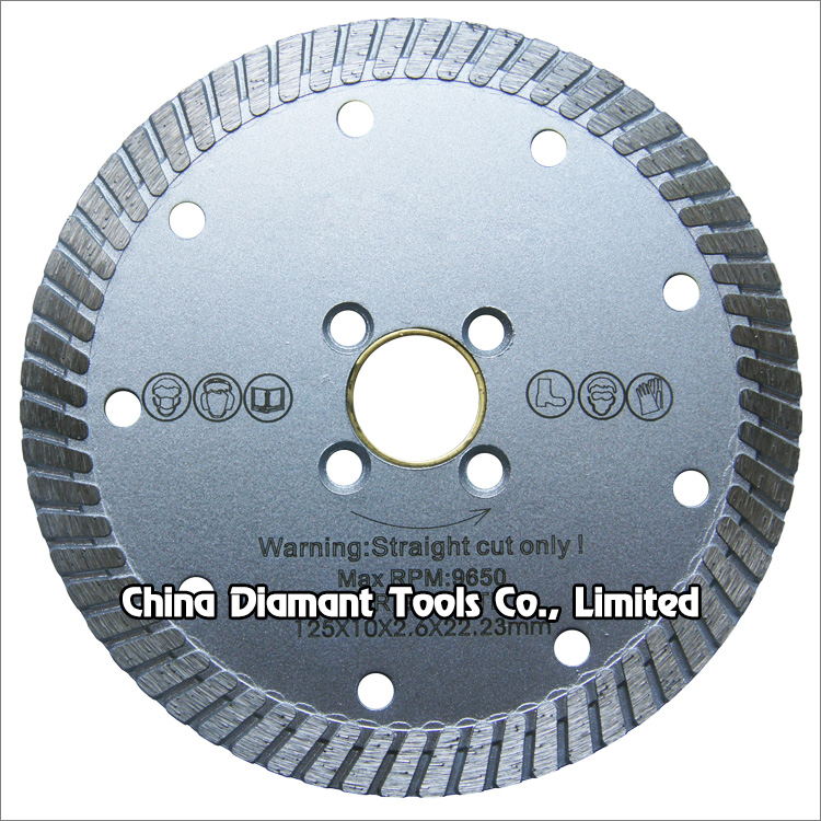 5 inches 125mm narrow turbo rim diamond dry cutter for granite cutting