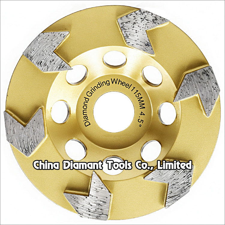 4.5 inches 115mm diamond grinding cup wheel for concrete arrow segments