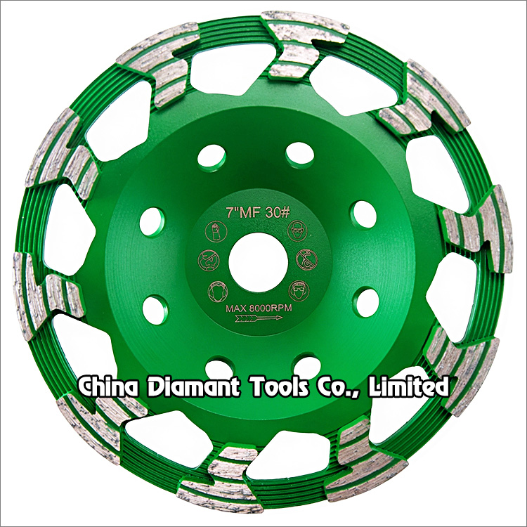 7 inches 180mm diamond grinding cup wheel for concrete 10pcs grit 30 medium bond 7 shape segments