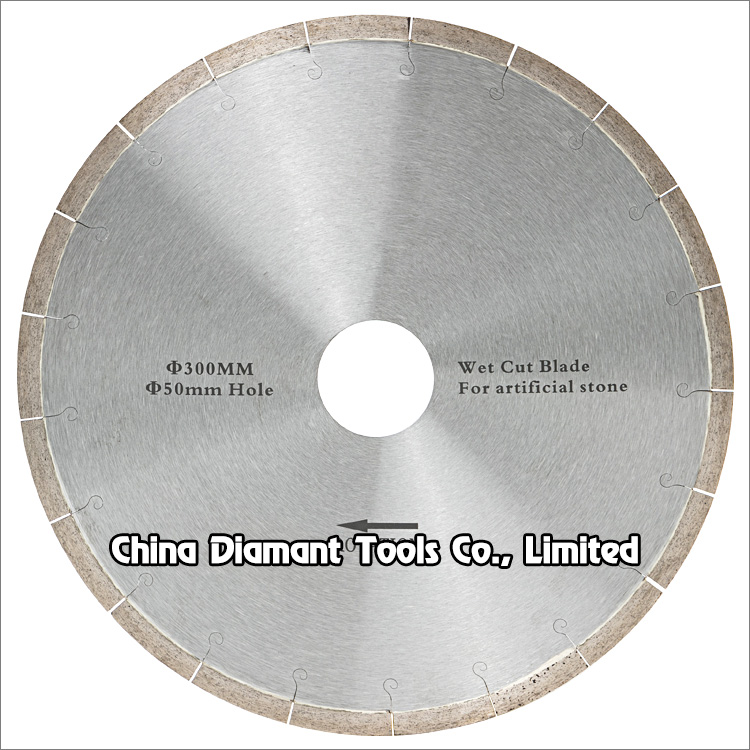 12 inches 300mm J slots diamond saw blade for artificial stone cutting