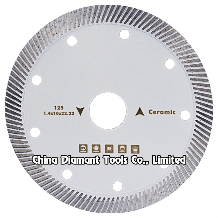 5 inches 125mm narrow turbo rim diamond saw blades for ceramic porcelain cutting