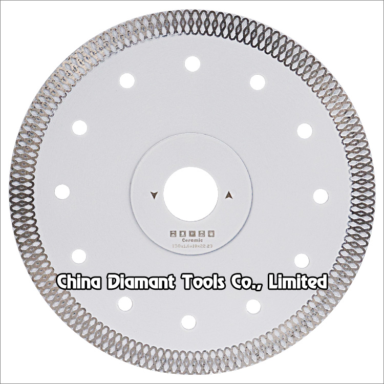 6 inches 150mm continuous fish scale rim diamond saw blade for ceramic porcelain cutting