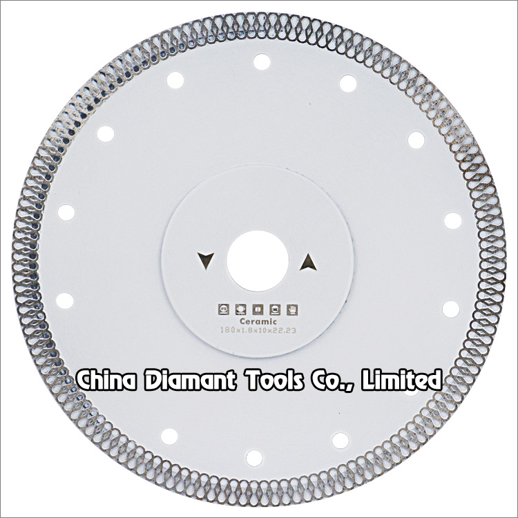 7 inches 180mm continuous fish scale rim diamond saw blade for ceramic porcelain cutting