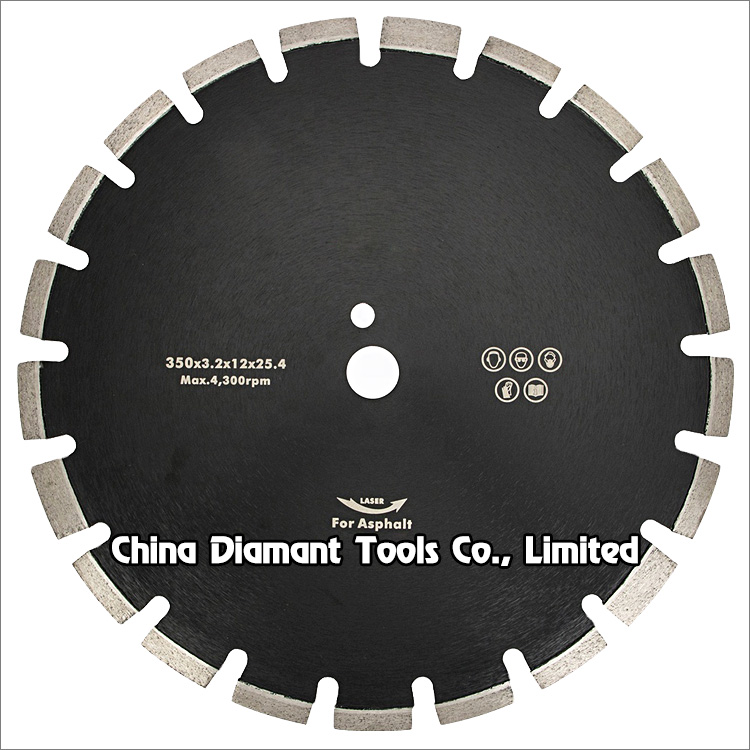 14 inches 350mm laser welded diamond saw blade for asphalt cutting