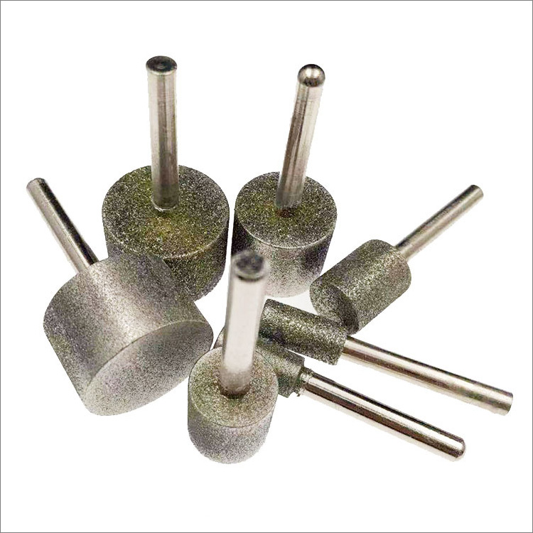Cylindrical electroplated diamond grinding heads lapidary carving bits rotary tool diamond mounted points