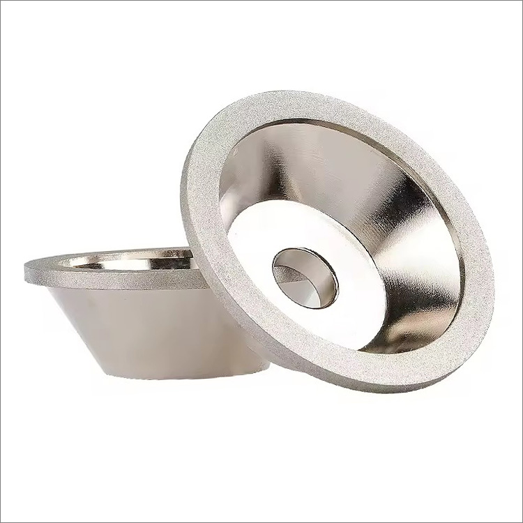 Electroplated diamond grinding cup wheels bowl shape sanding polishing milling discs for tungsten carbide metal