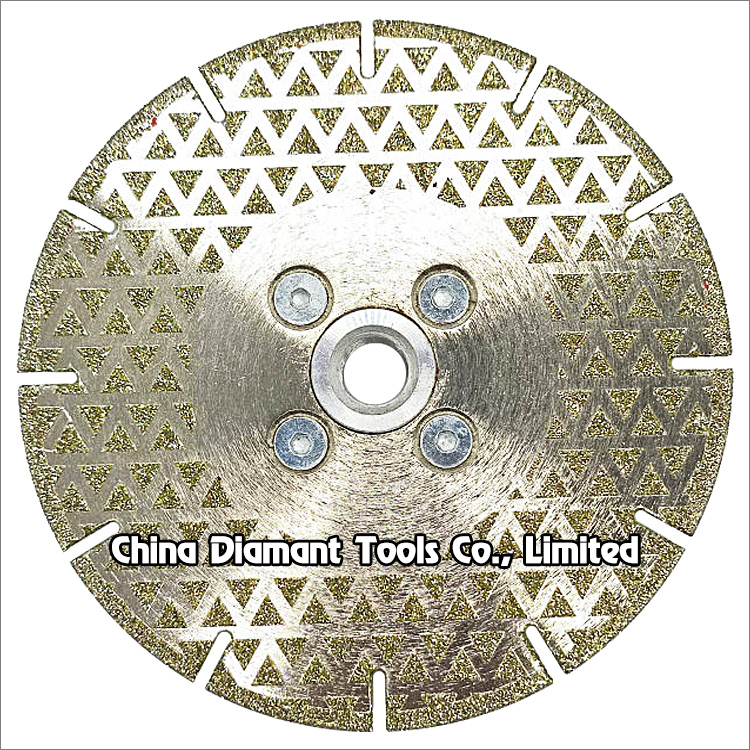 5 inches 125mm electroplated diamond saw blade cutting grinding disc with M14 flange