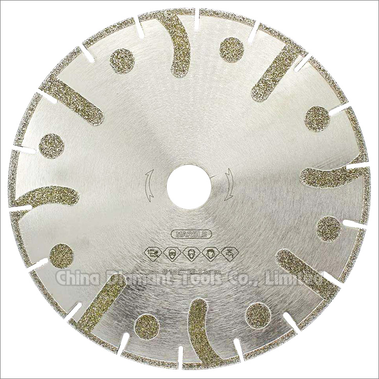 7 inches 180mm reinforced electroplated diamond saw blade cutting disc for marble