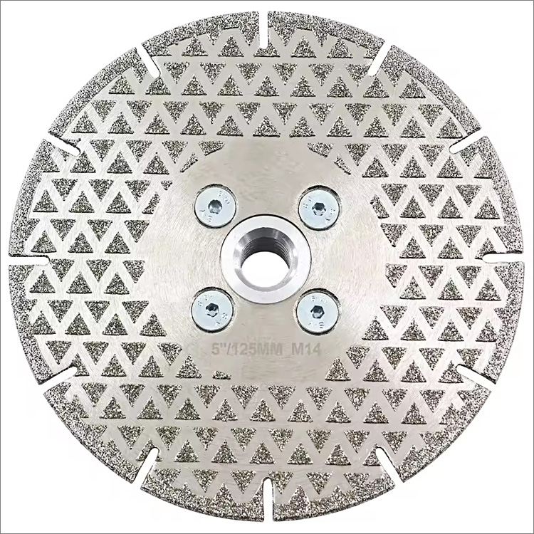 Double sides electroplated diamond cutting grinding disc for marble ceramic soft stone granite