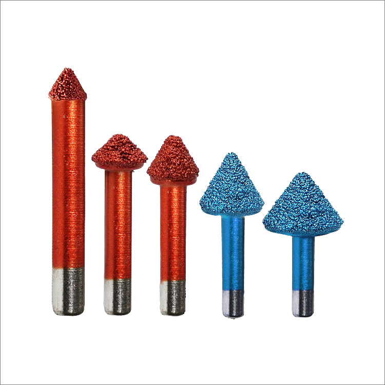 Vacuum brazed mushroom diamond head CNC 3D engraving tools lettering milling cutter stone carving router bits