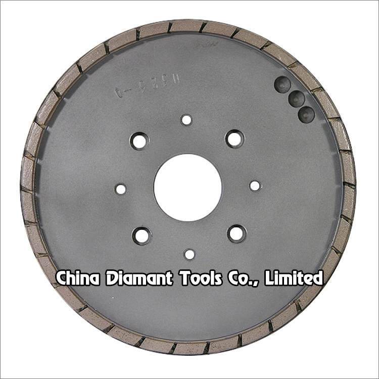Diamond squaring wheels for trimming ceramic tile metal bond segmented rim dry use